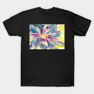 Colorful Clematis Abstract Bloom T-Shirt